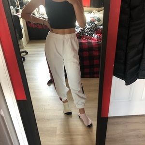 Brandy Melville sweatpants w/ black and red stripe